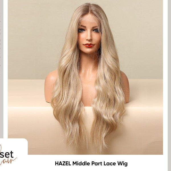 Wavy Blonde Wig Etsy