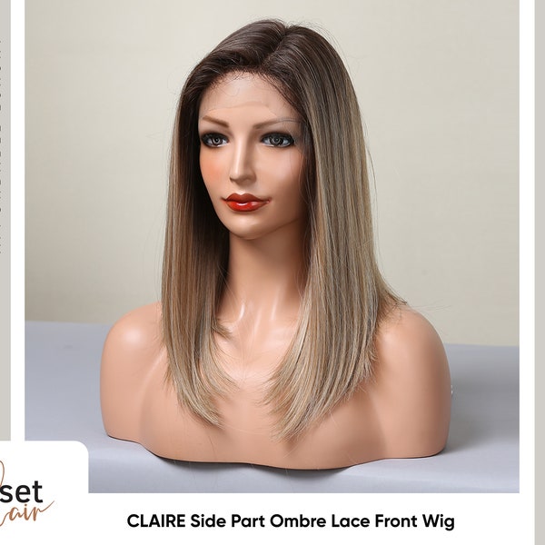 Brown With Gray Highlights Wigs - Etsy