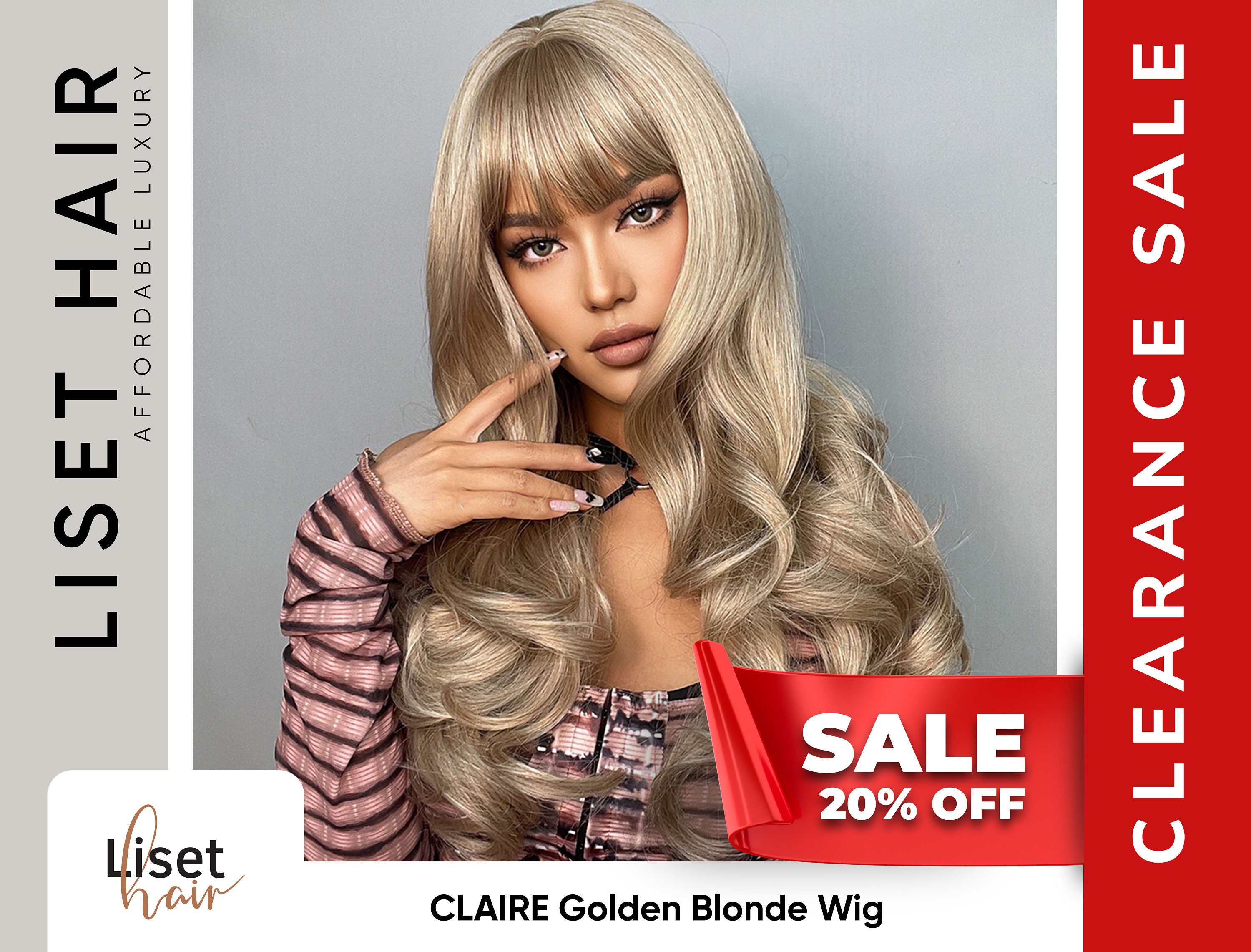 Blonde Synthetic Hair Closure - wide 7