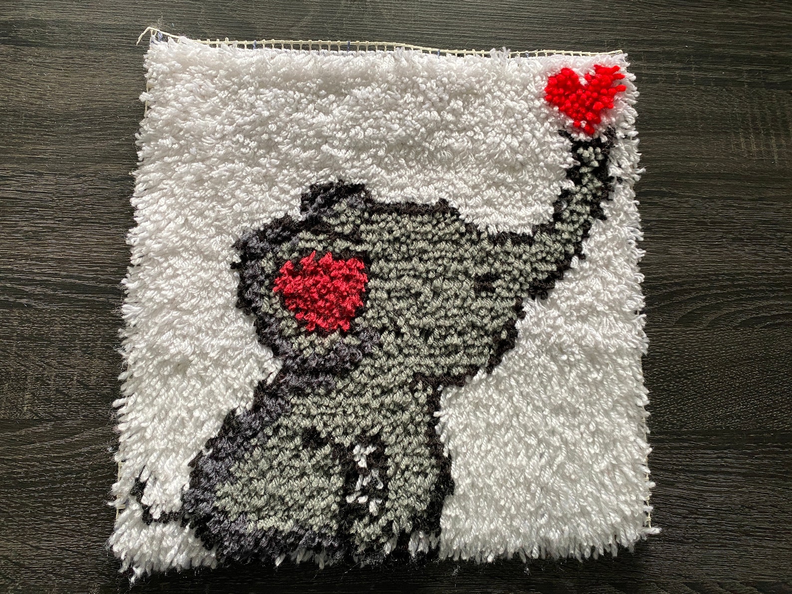Vervaco Elephant Baby and His Mother Latch Hook Cushion Kit