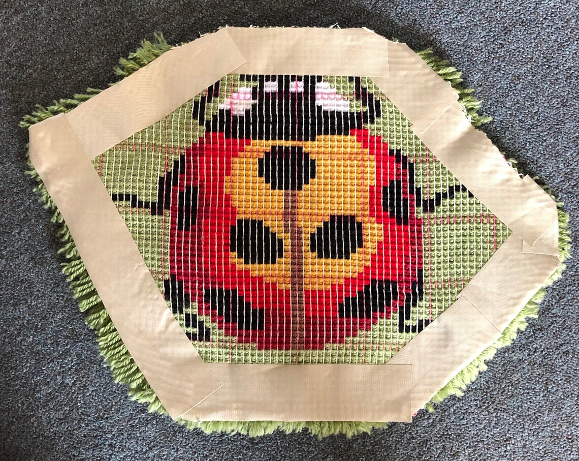 Completed Ladybug Latch Hook Rug Handmade/unique - Etsy