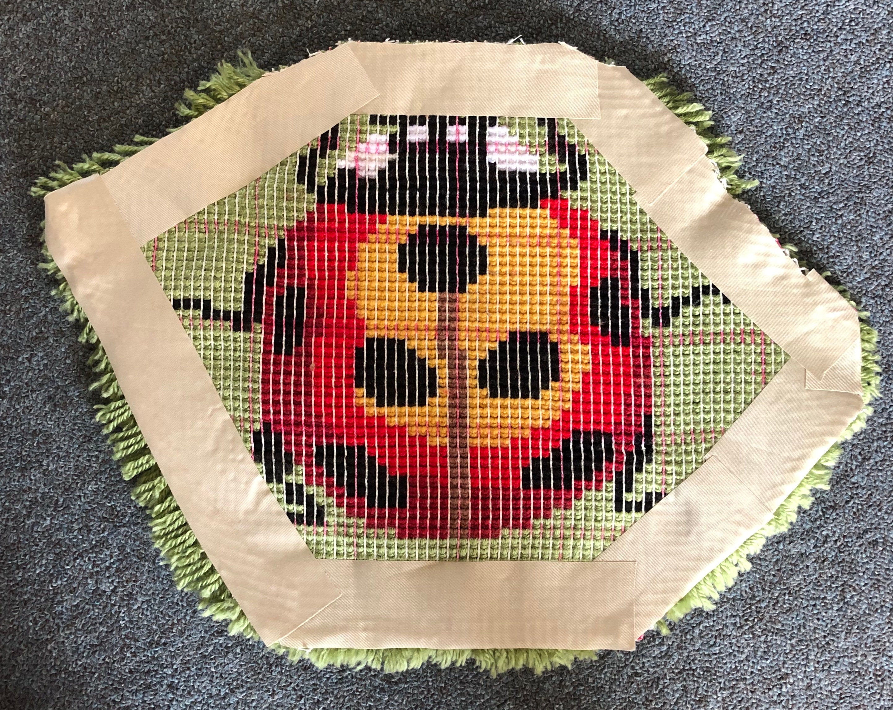 Completed Ladybug Latch Hook Rug Handmade/unique Etsy