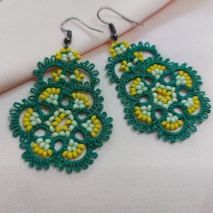Occhi Ohrringe, Hochzeit Ohrringe, Spitze Ohrringe, Spitze Schmuck, Occhi Ohrringe, TAT Ohrring, eleganter Schmuck