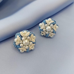 Tatting earrings, Tatting earrings with beads, lace earrings, lace earrings with beads, tatting arrings pink