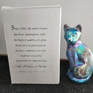 Fenton Glass Cat, Honor Collection, Signed, Limited Edition #886/3500