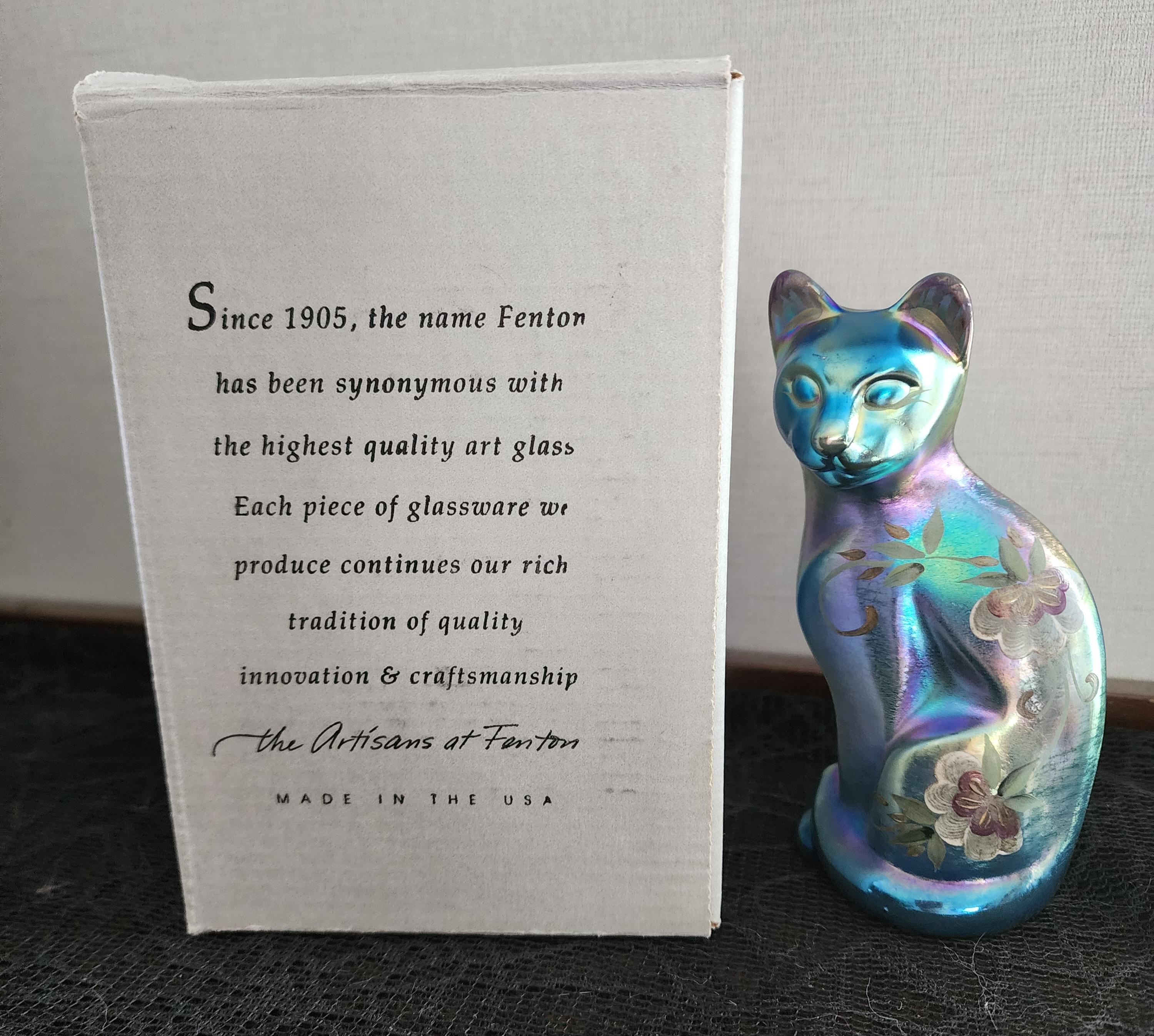 Fenton Glass Cat, Honour Collection, signiert, limitierte Auflage # 886/3500