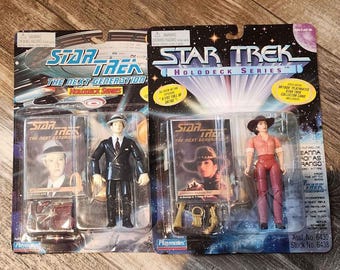 Lieutenant Captain Daten und Deanna Troi Star Trek Holodeck Figuren Neu