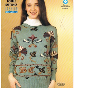 Vintage DK Jumper Knitting Pattern This is a Pattern NOT the finished product
