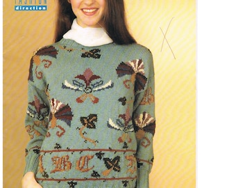 Vintage DK Jumper Knitting Pattern This is a Pattern NOT the finished product