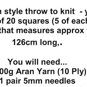 Vintage Aran Patchwork Throw Afghan Blanket 96x126cm Diamonds Cables ...