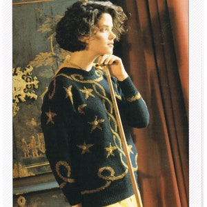 Jaeger Pearl Star Pullover Strickanleitung PDF 32-42 inch Dies ist nicht das fertige Produkt dies ist eine Anleitung.