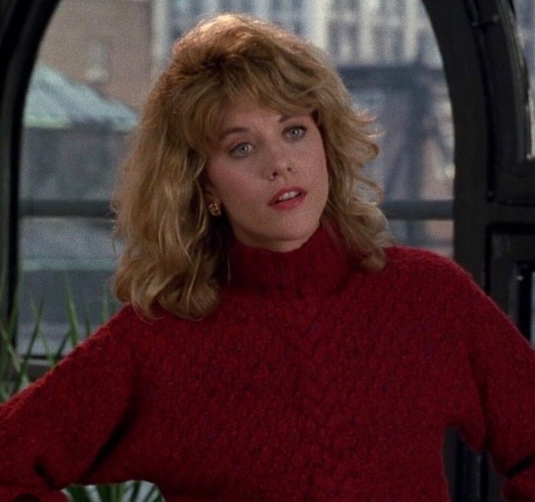 When Harry Met Sally Meg Ryans Iconic Chunky Cable Style Etsy(07)