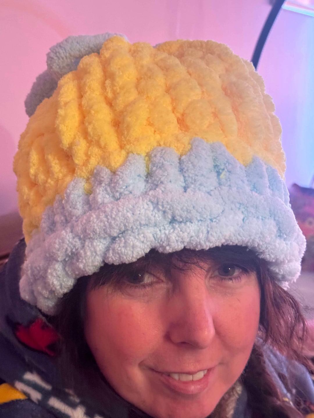 Jumbo Chunky Chenille Beanie Hat Child to Adult Sizes  display picture 2