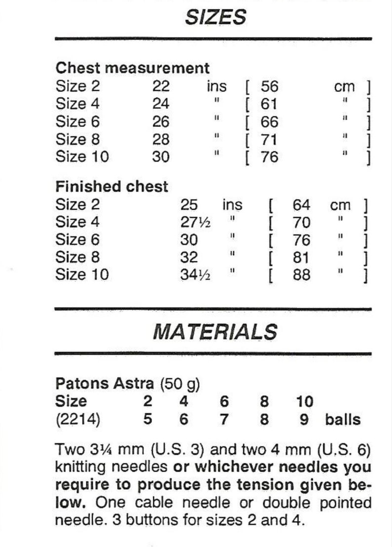 Vintage Child’s Aran Crew Neck Jumper Knitting Pattern Raglan Sleeve ...