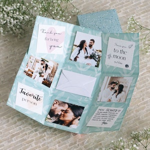 Vatertagsgeschenk, Explosionsbox mint, Geburtstagsgeschenk, Explosionsbox Papa, Opa, Jahrestagsgeschenk, Geschenk für ihn