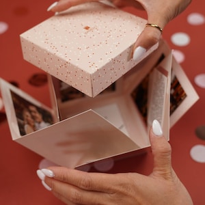Geburtstagsgeschenk Explosionsbox Rosa, Geschenk für Frau, Geschenk 30. Geburtstag, Geschenk Mama