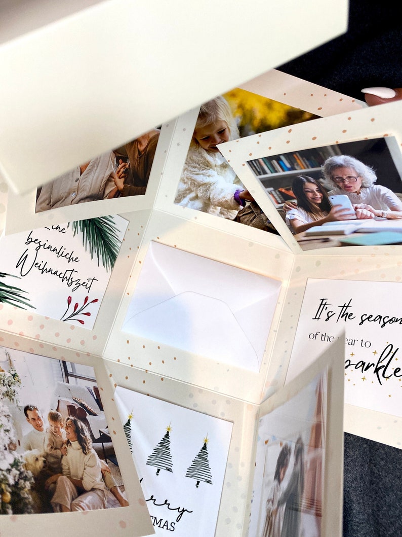 Explosion box beige, birthday gift girlfriend, wedding gift, personalized gift girlfriend, anniversary image 3