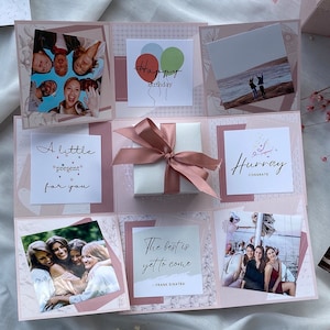 Geburtstagsgeschenk, Hochzeitsgeschenk, Geburtstagsgeschenk Box, rosa mit Sprüchen und Fotos, Geschenkidee für Freundin, Geschenk Mama