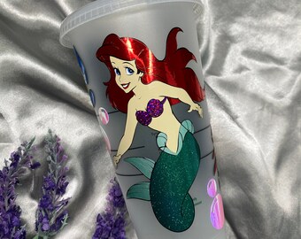 Disney Princess Ariel Little Mermaid Travel Mug Reuseable Commuter Cup 