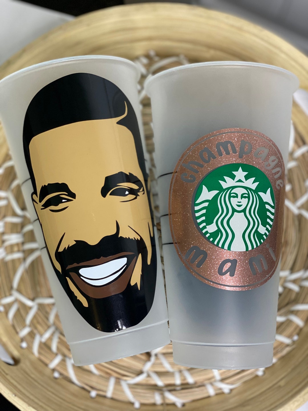 Drake Champagne Papi Rapper Inspired Starbucks Reusable Cold Cup ...