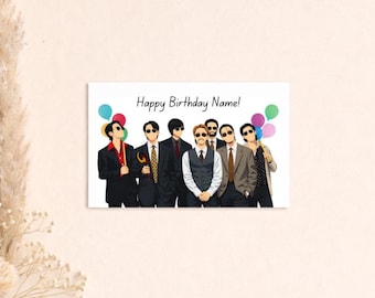 Biglietto di auguri personalizzato ispirato a BTS 2.0 - Creato per BTS Army Card, Borahae, Bangtan