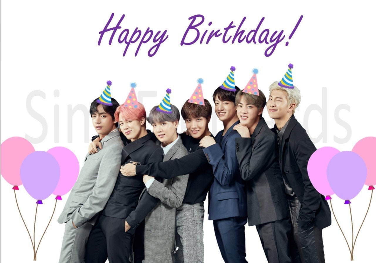 bts birthday card printable free printable templates - bts happy ...