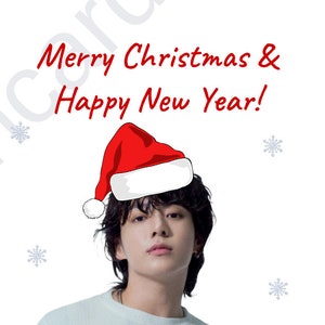 Christmas Jeon JungKook Digital Card, Print Your Own, Jeon JungKook, BTS, Xmas, Digital Card, Festive, BangTan, Festive, BTS Army
