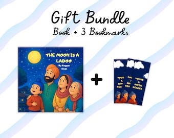 The Moon is a Ladoo - Children's Bed time Storybook by Raggan Singh - South Asian Punjabi Sikh Representation Kids, Indian Book
