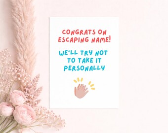 Biglietto di auguri personalizzato e divertente per il nuovo lavoro: "Sto scappando, ci mancherai" - Per i colleghi di lavoro