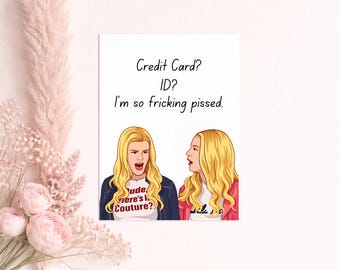Carta personalizzata ispirata a White Chicks con la scritta "Sono così incazzato" - Personalizzabile per QUALSIASI occasione - Marlon Wayans, Shawn Wayans, Carta di credito, ID