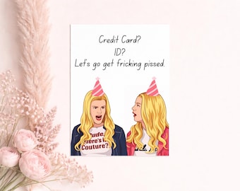 Biglietto d'auguri personalizzato ispirato a White Chicks con la scritta "Sono così incazzato" - Marlon Wayans, Shawn Wayans, Carta di credito, ID