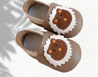 Genuine Leather Baby Moccasins | Soft Sole First Walker Booties (Handmade)