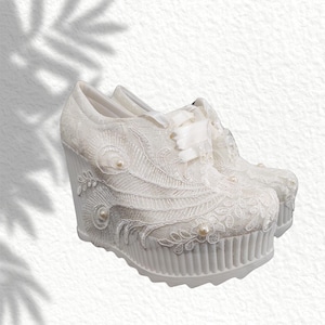 Wedding Sneakers, Bridal Platform Sneakers, Bride Sneakers, Bridal Sneakers, Wedding Platform, brautsneaker, Wedding gifts, Wedding Shoes