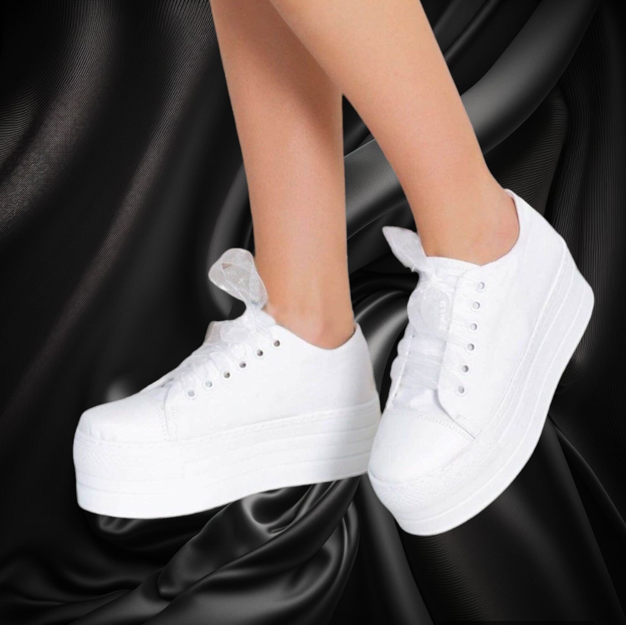 Faith White Platform Sneaker | maurices