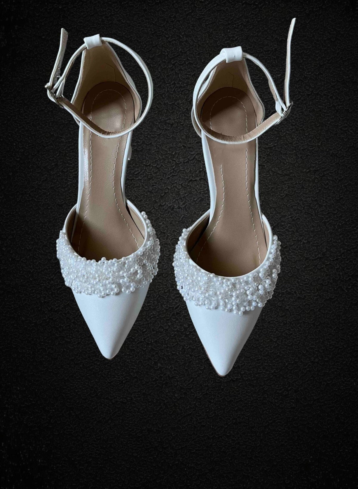 White Pearl Wedding Heels: Ankle Strap Bridal Shoes - Etsy White Pearl Wedding Heels: Ankle Strap Bridal Shoes - Etsy