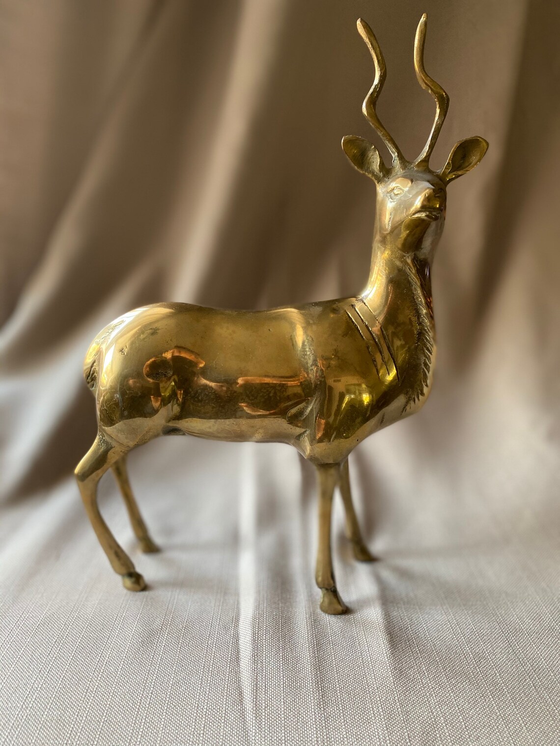 Brass deer Etsy