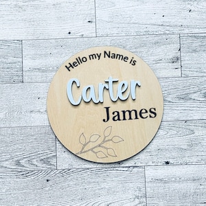 Personalized 3D Baby Name Sign | Basswood Nursery Decor