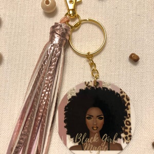 Black Girl Magic Keychain, Melanin Keychain, Afrocentric