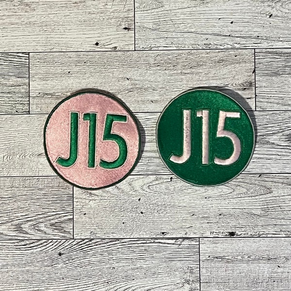 Pink and Green, J-15 embroidered patch, iron on patch pink and green