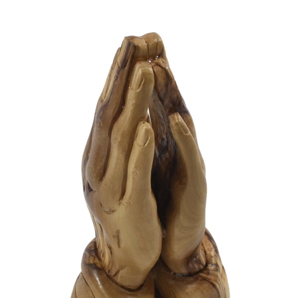 Olive Wood Praying Hands Carving Made in Bethlehem-Holy Land