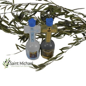 Cross Shaped Bottle of Authentic Jerusalem Holy Prayer Anointing Oil | Holy Water from the Holy Land