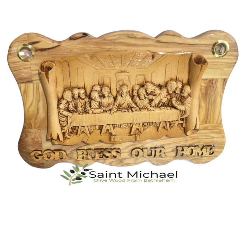 Olive Wood Last Supper Wall Plaque: Holy Land Home Blessing Gift - Etsy