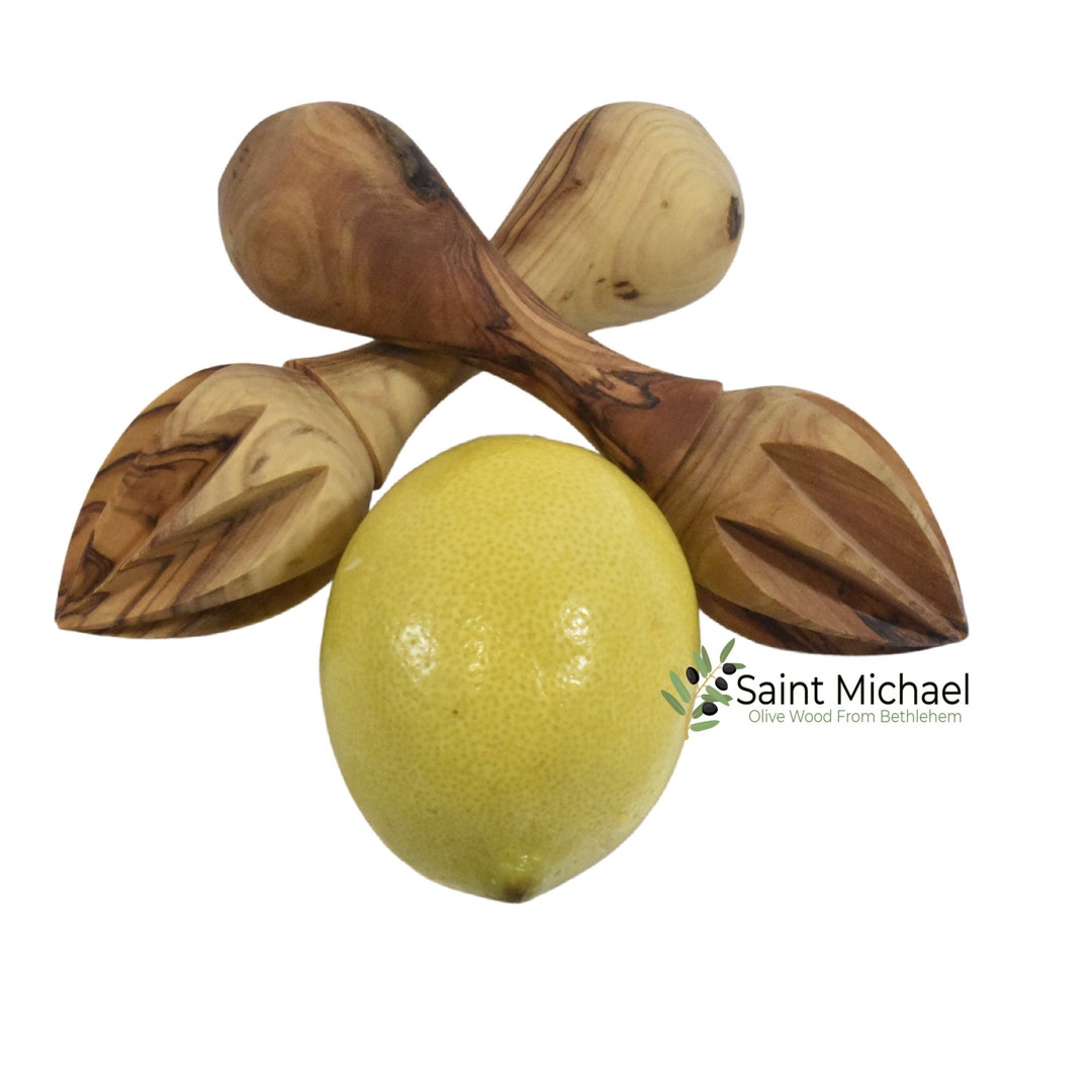 Olive Wood Lemon Juicer Wooden Reamer Hand Made Wooden Lemon Citrus