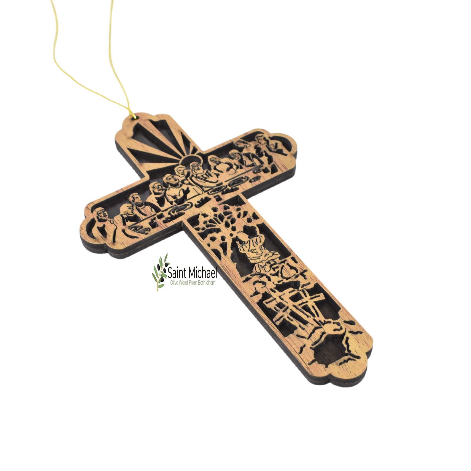 Last Supper Cross Wall Cross for Home Décor Wooden Holy Etsy