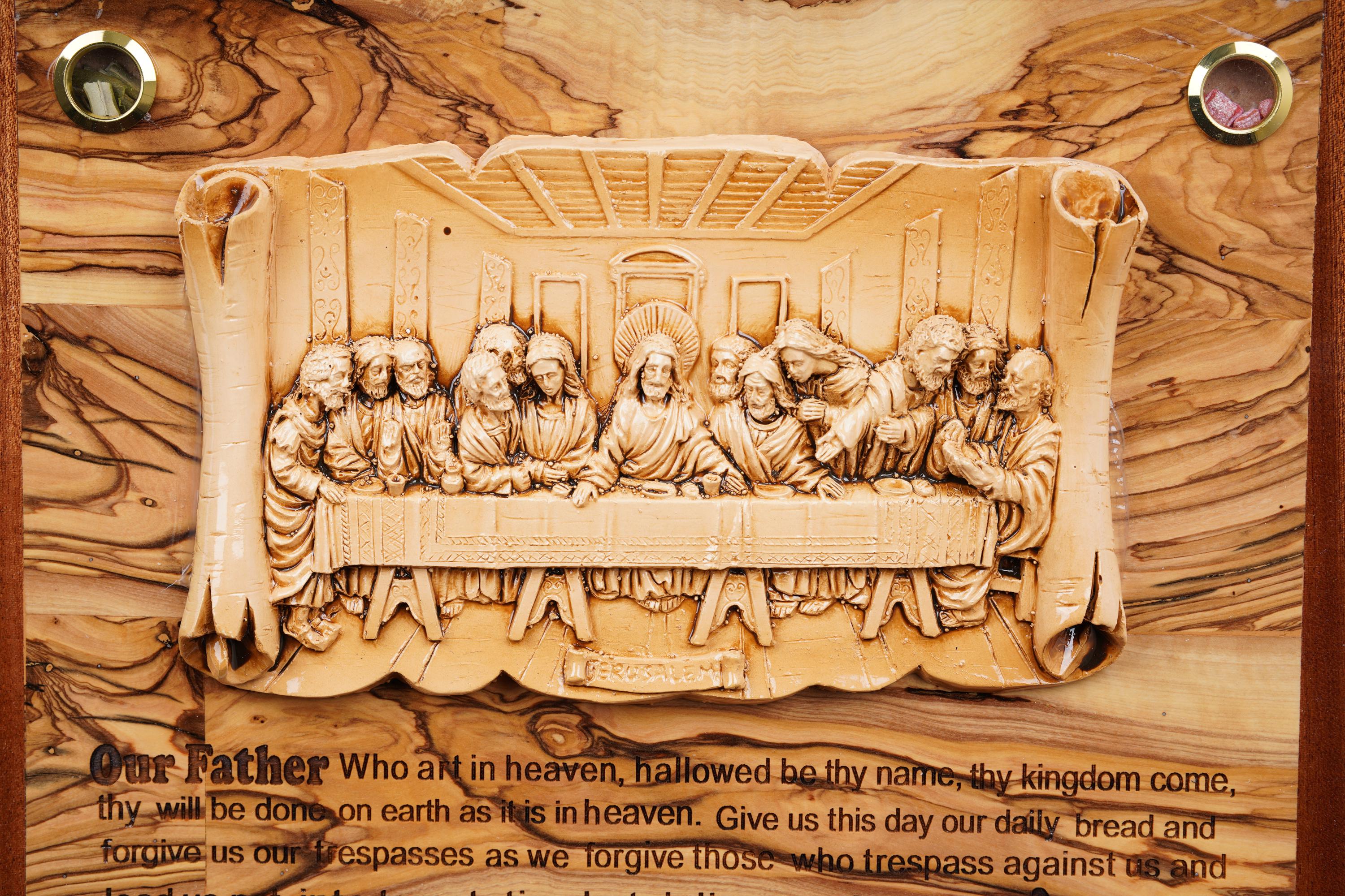 Olive Wood Last Supper Wall Plaque: Holy Land Ceramic Art - Etsy