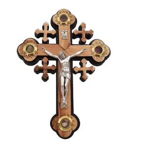 6.5-Inch Jerusalem Cross with Holy Land Elements Made in the Holy Land