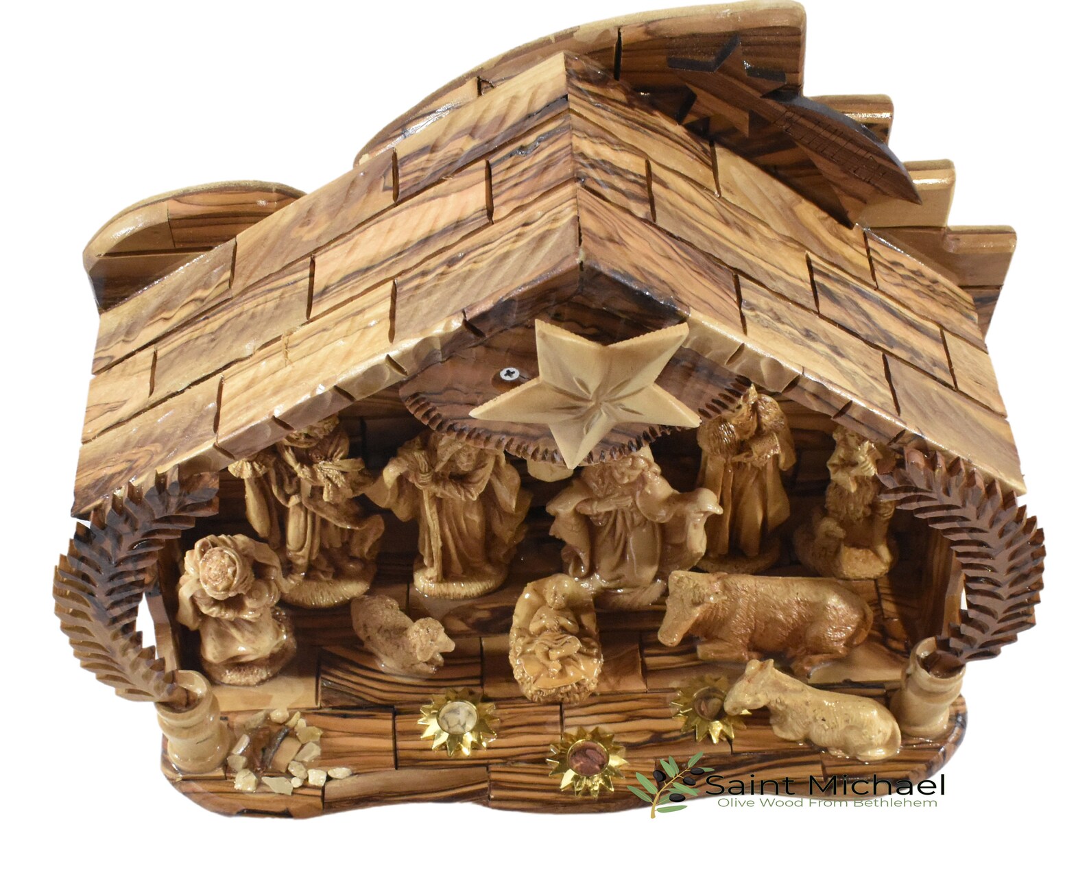 etsy wooden nativity set