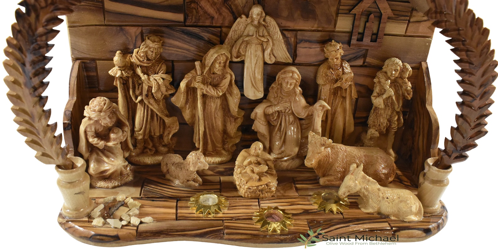 Bethlehem Wooden Nativity Set Made of Olive Wood in the Holy Etsy UK