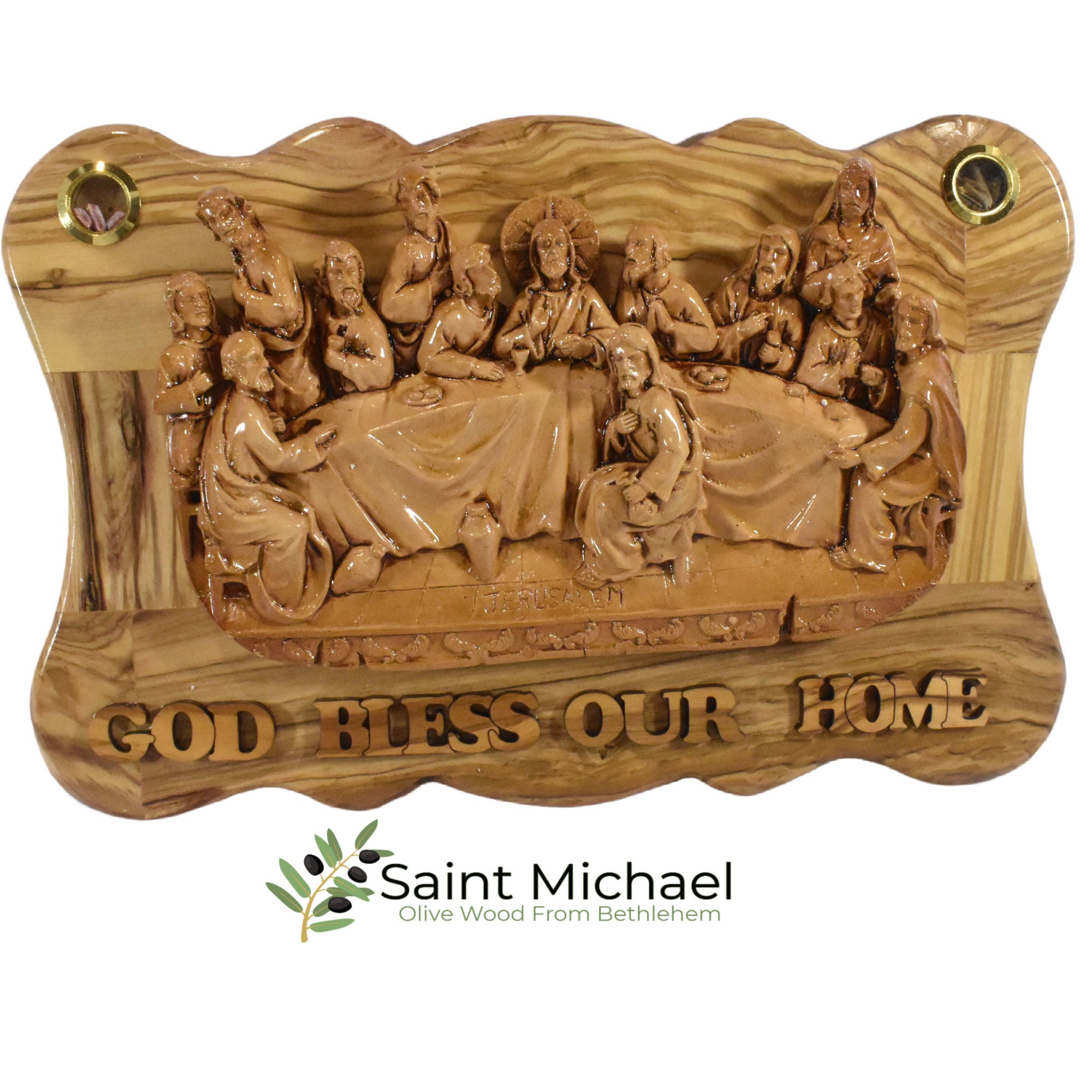 Olive Wood Last Supper Wall Plaque: Holy Land Home Blessing Gift - Etsy