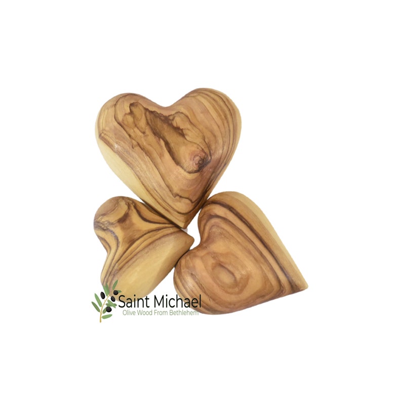 Personalized Olive Wood Heart, Bethlehem Engraved Keepsake, Custom Holy Land Gift image 15